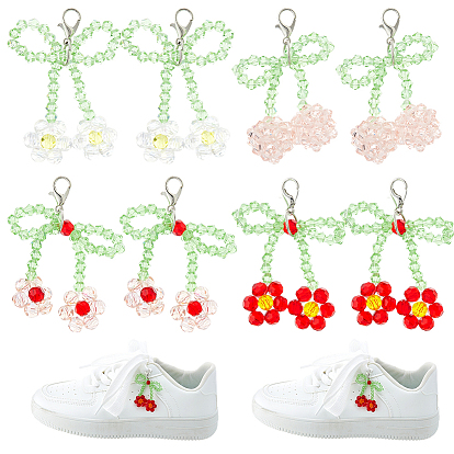 8 шт. 4 стили подвесные украшения из вишневого стекла, с застежками-лобстерами