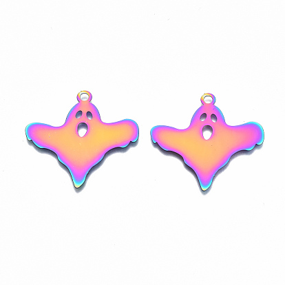 201 Stainless Steel Pendants, Ion Plating(IP), Halloween Ghost