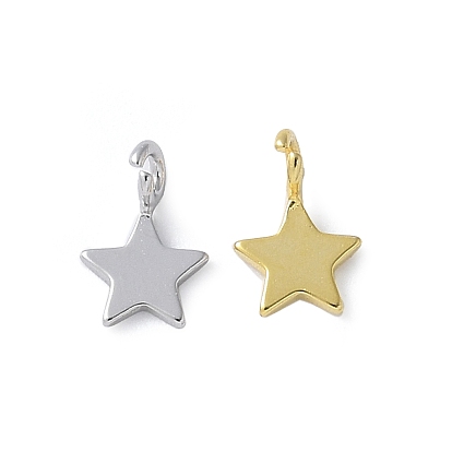 925 подвески-звездочки из стерлингового серебра, с открытыми петлями