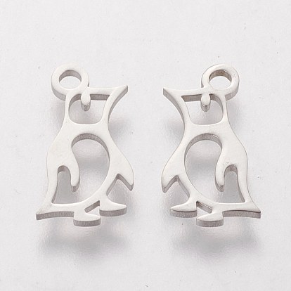 201 Stainless Steel Charms, Penguin