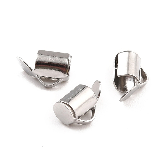 304 Stainless Steel Slide On End Clasp Tubes, Slider End Caps