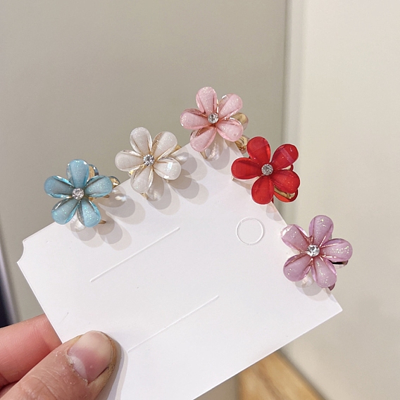 Пластиковые цветок кулачковые зажимы для волос, аксессуары для волос для женщин и девочек