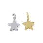 925 подвески-звездочки из стерлингового серебра, с открытыми петлями