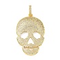 Латунные микро проложить кубического циркония подвески, без кадмия, без никеля и без свинца, череп