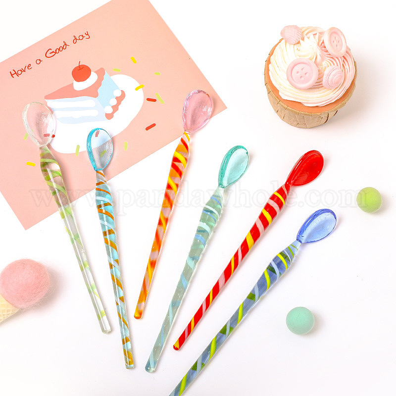 Dual Colour Glass Lollipop Spoon – Luna Curates