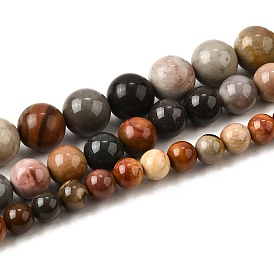 Естественного изображения яшмы бисер нитей, круглые