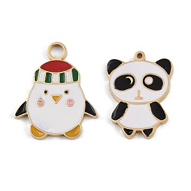 304 подвески из нержавеющей стали, с эмалью, ионное покрытие (ip), реальный 18 k позолоченный