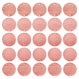 50 шт. подвески-коннекторы из ракушек Capiz, окрашенные распылением, натурального цвета, ссылки на диски