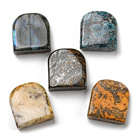 Natural Gemstone Pendants, Square Charms
