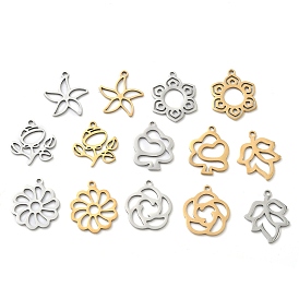 Полые 201 из нержавеющей стали кулоны, лазерная резка