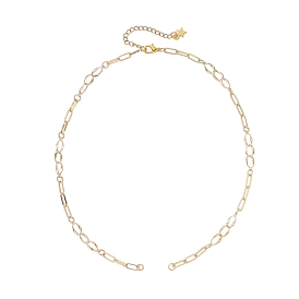 Цепочка из латунных скрепок, витая цепочка, изготовление ожерелья, с концевыми подвесками из звездного сплава