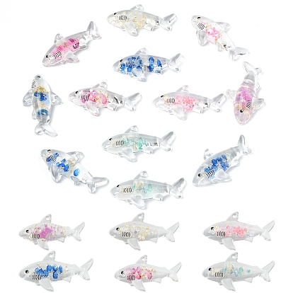 12шт. прозрачные светящиеся акриловые подвески, светиться в сырости, акула