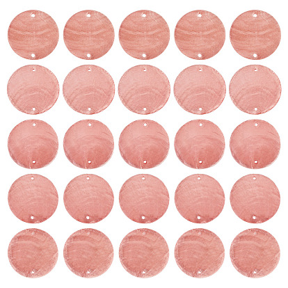 50 шт. подвески-коннекторы из ракушек Capiz, окрашенные распылением, натурального цвета, ссылки на диски