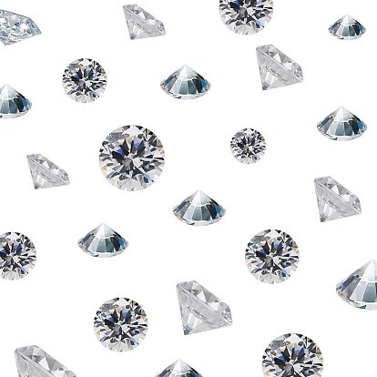Acrylic Rhinestone Pointed Back Cabochons, Faceted, Diamond Shape