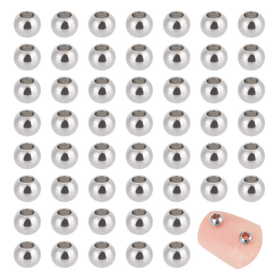 201 из нержавеющей стали разделительные бусины, круглые