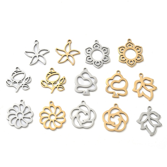 Полые 201 из нержавеющей стали кулоны, лазерная резка