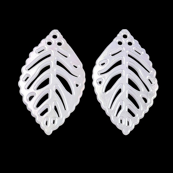 Акриловые подвески с имитацией ракушек, лист прелести