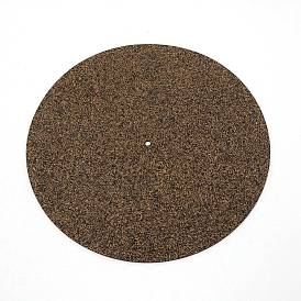 Flat Round Cork Record Mat, for Record Mat Decoration, Musical Instrument Accessories