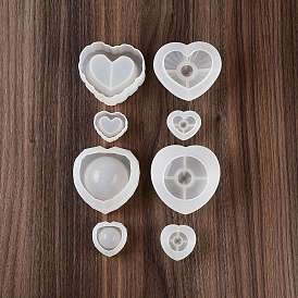 Heart DIY Candle Cup Silicone Molds, Storage Box Molds, Resin Plaster Cement Casting Molds