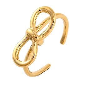 Ионное покрытие (IP) 304 открытые манжеты из нержавеющей стали с бантом для женщин