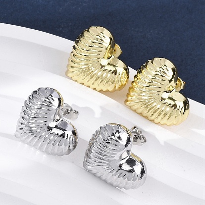 Латунь серьги, стойки покрытие, долговечный, без свинца и без кадмия, сердце