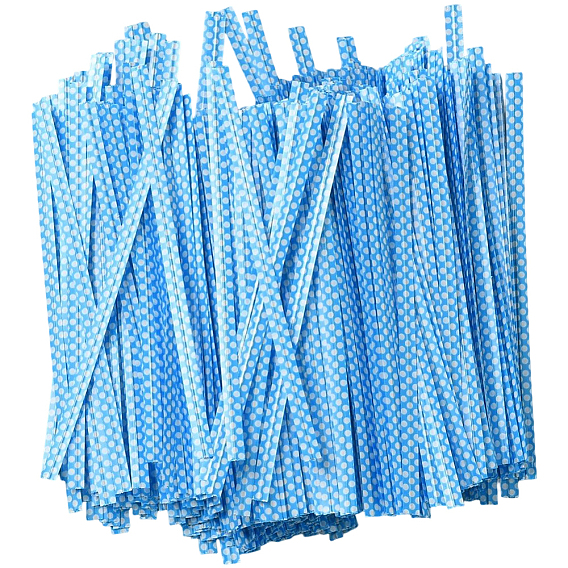 500 шт. пластиковые проволочные стяжки в горошек для животных, упаковочные материалы для подарочных пакетов, праздничные кейк-попсы, художественный промысел