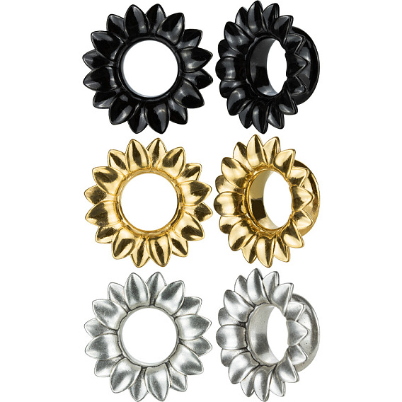 Ушные туннели из цветочной латуни