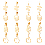 16Pcs 4 Style 304 Stainless Steel Pendants, Mixed Shape