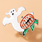 Geometric Punk Ghost Pumpkin Ring - Creative Halloween Accessory with Quirky Design