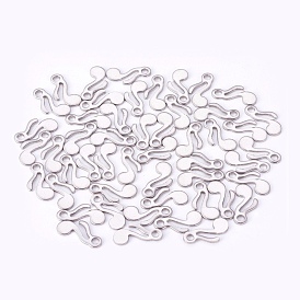 201 Stainless Steel Charms, Musical Note
