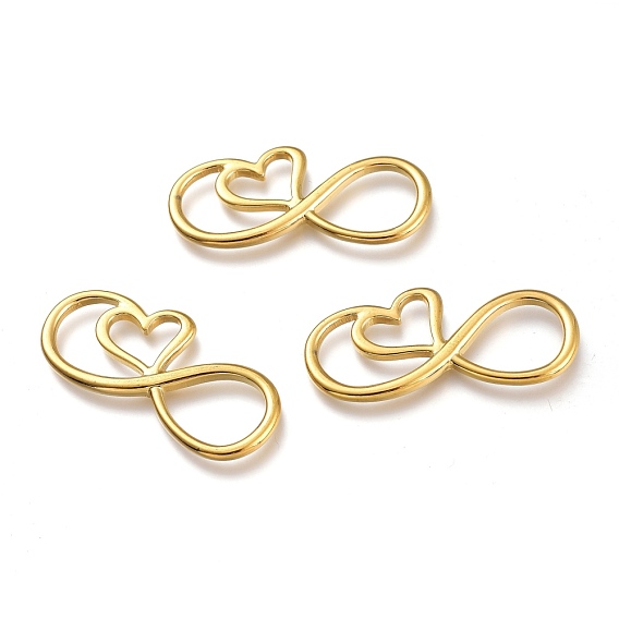 304 Edelstahl Links, Infinity mit Herz