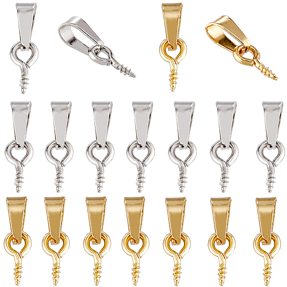 60 шт. 2 цвета 304 нержавеющая сталь винт рым штифт скобы, за половину пробурено бисера