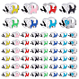 80Pcs 8 Colors CCB Plastic European Beads, with Enamel, Large Hole Beads, Silver, Elephant