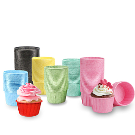 Tazas de papel para hornear cupcakes, moldes para muffins a prueba de grasa soportes para hornear envoltorios