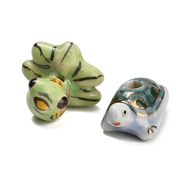 Фарфоровые бусины ручной работы, ручная роспись