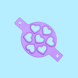 Силиконовая формочка для блинов, яичные кольца кексы для выпечки круглая форма, с 7 полостью в форме сердца