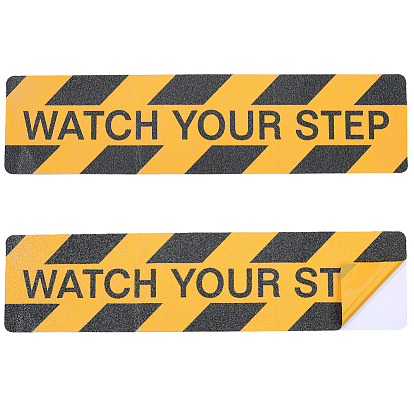 2шт. самоклеящиеся наклейки из ПВХ, ПЭТ и алюминиевой фольги, с помощью слова «Смотри под ноги»