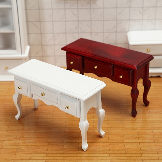 Деревянный ящик консольный столик миниатюрные украшения, аксессуары для кукольного домика с микро-ландшафтом, притворяясь реквизитом декорации