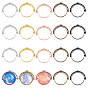 20Pcs 5 Colors Alloy Open Back Bezel Pendants, Rotating Pendants, for DIY UV Resin, Epoxy Resin, Pressed Flower Jewelry, Ring