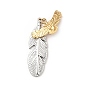 Ion Plating(IP) 304 Stainless Steel Pendants, with Jump Ring, Feather & Eagle