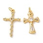 Латунные микро проложить кубического циркония подвески, без кадмия, без никеля и без свинца, крест прелести, с целью перехода в кольце