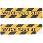 2шт. самоклеящиеся наклейки из ПВХ, ПЭТ и алюминиевой фольги, с помощью слова «Смотри под ноги»