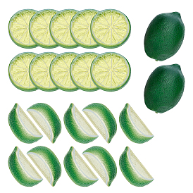22шт. 3 стили пластик, имитация лимона, имитация фруктов, для витрин и фото реквизита