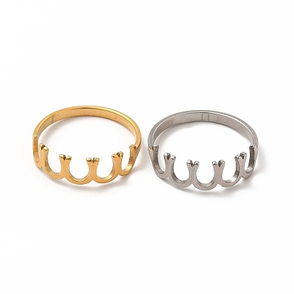 201 bague en fer à cheval en acier inoxydable pour femme