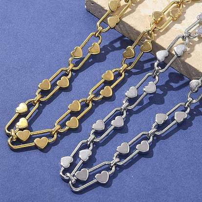 304 Овальные сердечки из нержавеющей стали для женщин