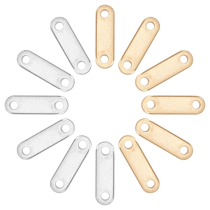 Unicraftale 304 Stainless Steel Chain Tabs, Chain Extender Connectors, Oval