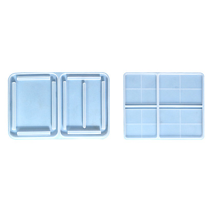 DIY Silicone Tissue Box Molds, Storage Molds, Resin Casting Molds, for UV Resin, Epoxy Resin Craft Making