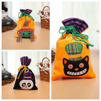 Rectangle Lint Packing Pouches Drawstring Bags, Halloween Party Supplies