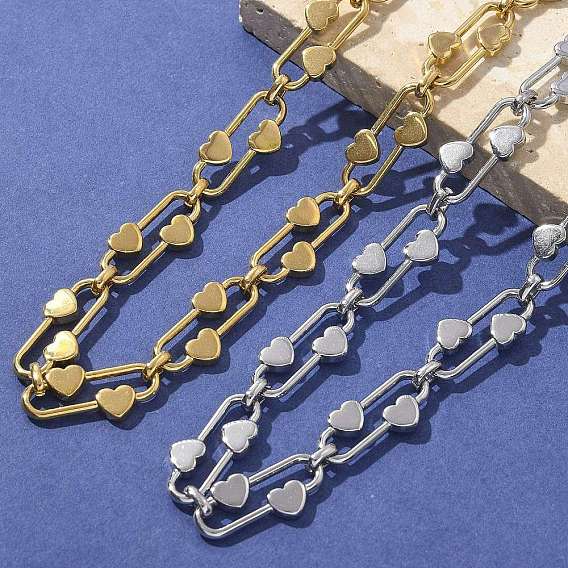 304 Овальные сердечки из нержавеющей стали для женщин