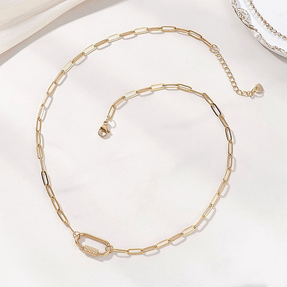 304 Подвеска-карабин из нержавеющей стали с винтовым креплением, цепочка из скрепок